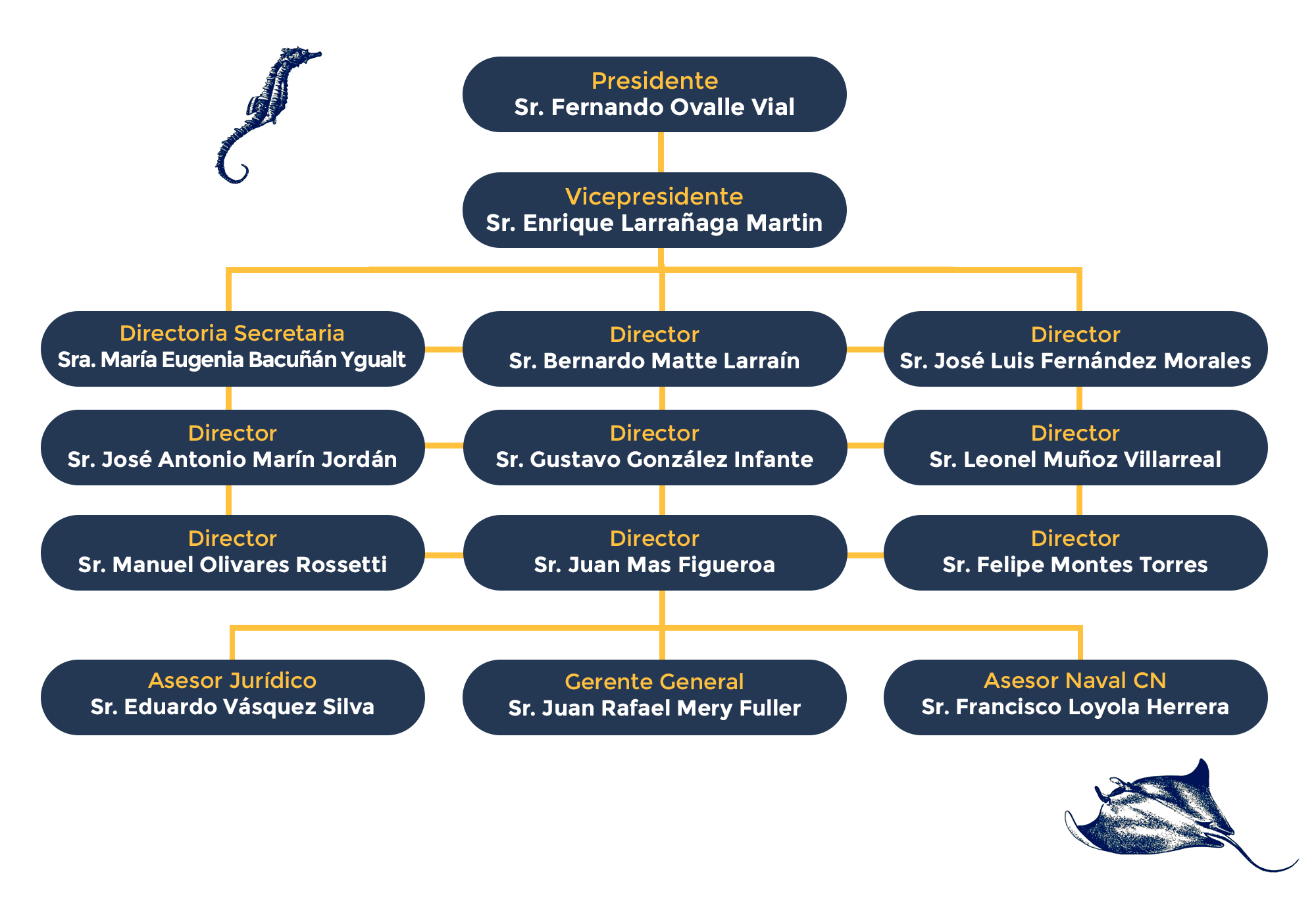 Organigrama Fundación Mar de Chile